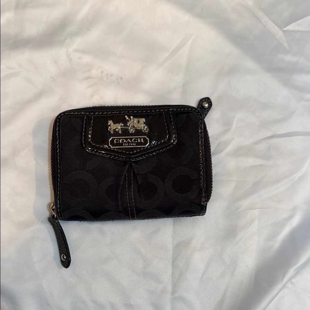 Coach Black Compact Wallet